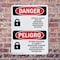 Signmission Lockout Tagout Setup Maintenance Bilingual Danger Sign, Plastic, 10in W x 14in L, 2PK OS-2PACK-DS-P-1014-VS-1428 - alternate 7